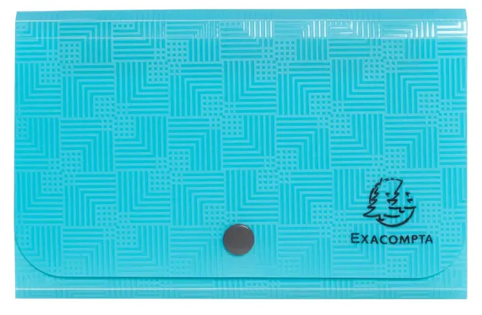Trieur pocket 6 compartiments en PP recyclé Pop'N Co - Cyan