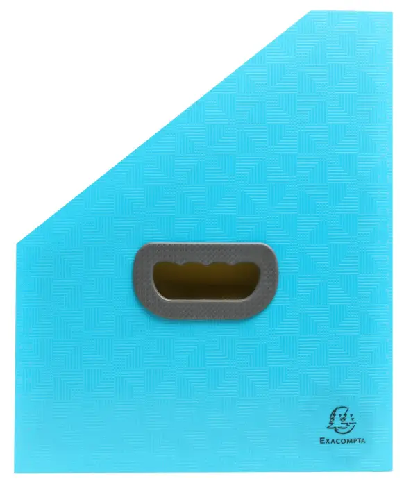 Trieur porte-revue 12 compatiments PP recyclé Pop'N Co - Cyan