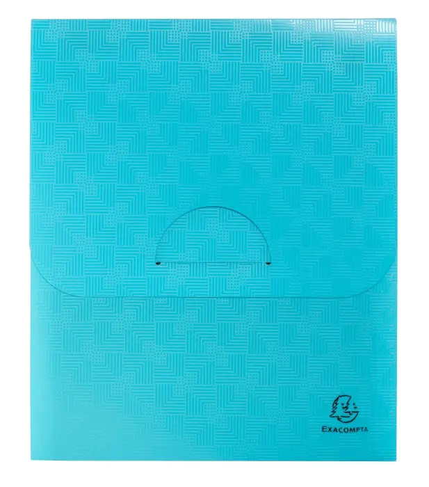 Trieur valisette vertical 6 compatiments PP recyclé Pop'N Co - Cyan