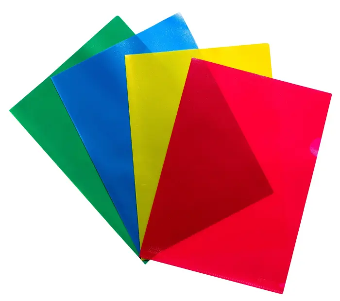 Sachet de 25 pochettes coin PP recyclé Forever 12/100e - A4 - Couleurs assorties