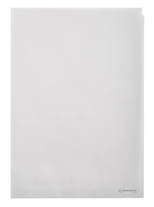 Sachet de 50 pochettes coin papier 110g/m2 - A4 - Transparent blanc