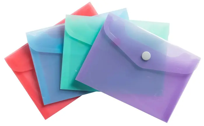 Pochette pression Chromaline Pastel en Polypropylène - B6 - Couleurs assorties