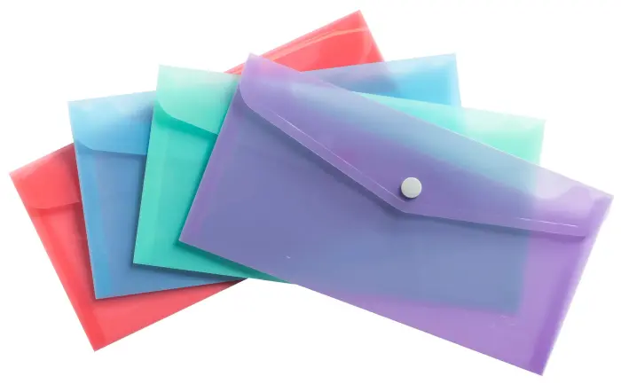 Pochette pression Chromaline Pastel en Polypropylène - DL - Couleurs assorties