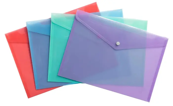 Pochette pression Chromaline Pastel en Polypropylène - A4 - Couleurs assorties