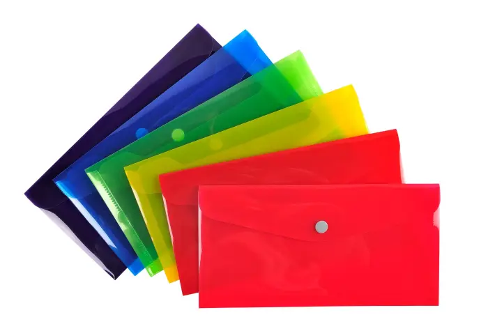 Pochette pression Iderama en polypropylène - Couleurs assorties