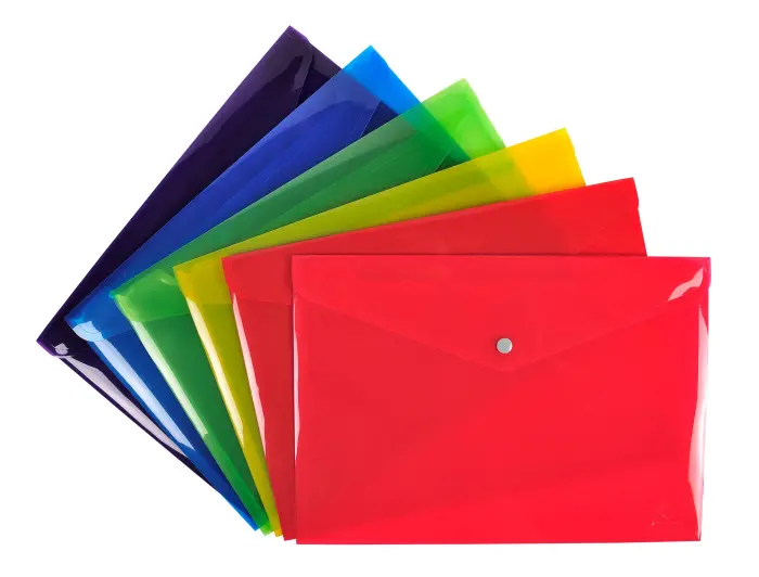 Pochette pression Iderama en polypropylène - Couleurs assorties