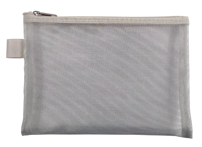 Pochette zip nylon argent - Argent