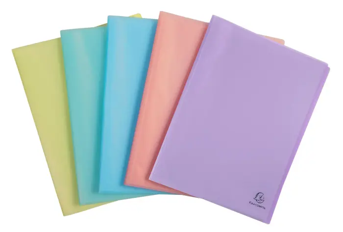 Protège-documents en polypropylène semi rigide Chromaline Pastel 60 vues - A4 - Couleurs assorties