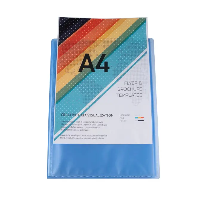 Protège-documents en polypropylène semi rigide Kreacover® Chromaline 80 vues - A4 - Couleurs assorties