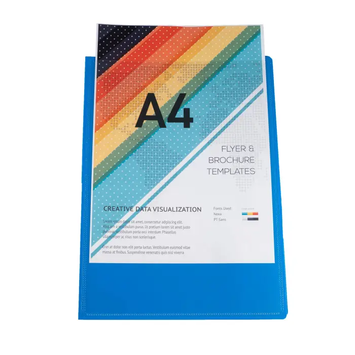 Protège-documents en polypropylène semi rigide Kreacover® - A4 - Couleurs assorties