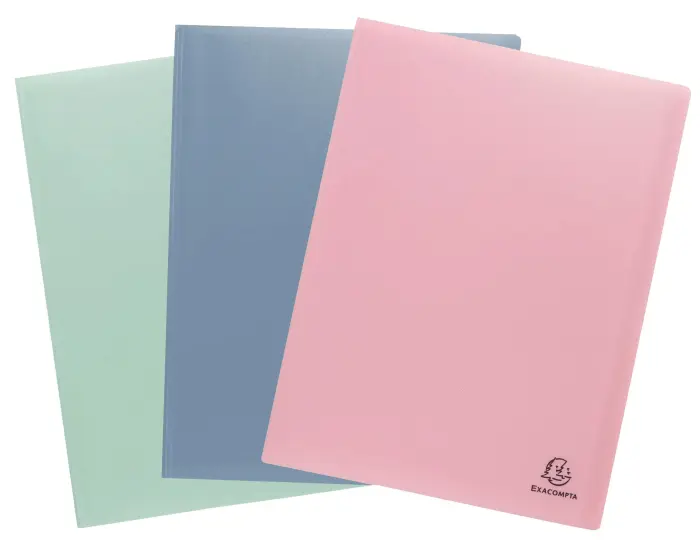 Protège-documents semi-rigide en PP recyclé AutentiK - 80 vues - Couleurs assorties