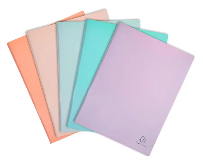 Protège-documents en polypropylène semi-rigide Aquarel PP 80 vues - A4 - Couleurs assorties