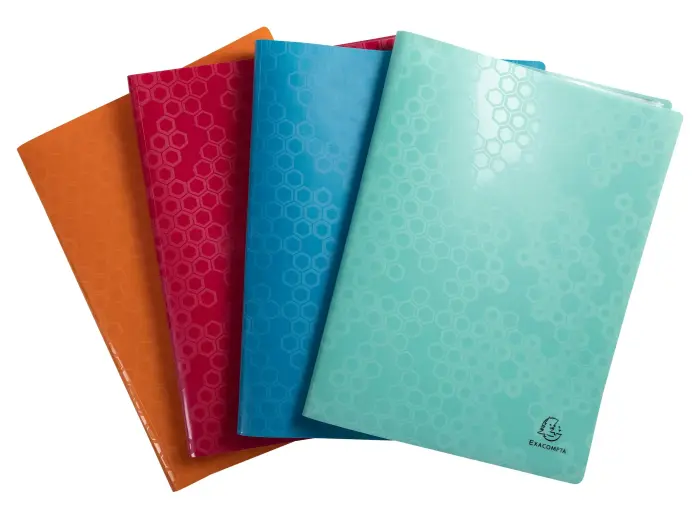 Protège-documents en polypropylène rigide recyclé Maïa 100 vues - A4 - Couleurs assorties