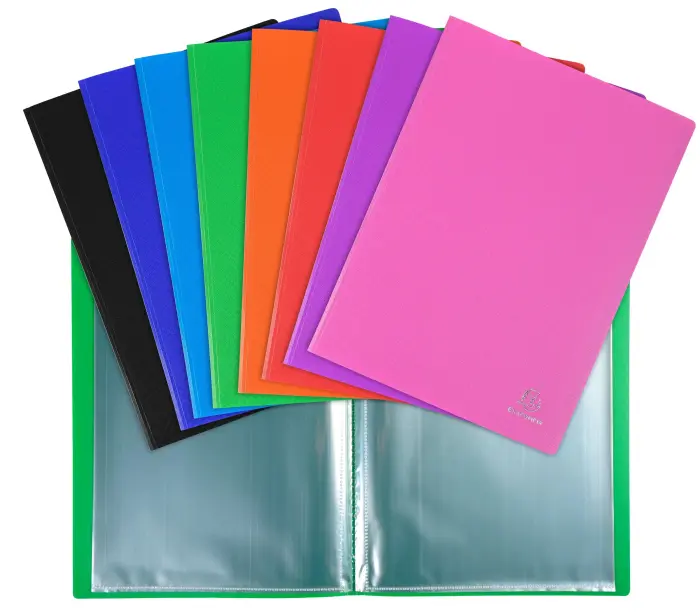 Protège-documents en polypropylène 5/10e OPAK pochettes Cristal 160 vues - A4 - Couleurs assorties