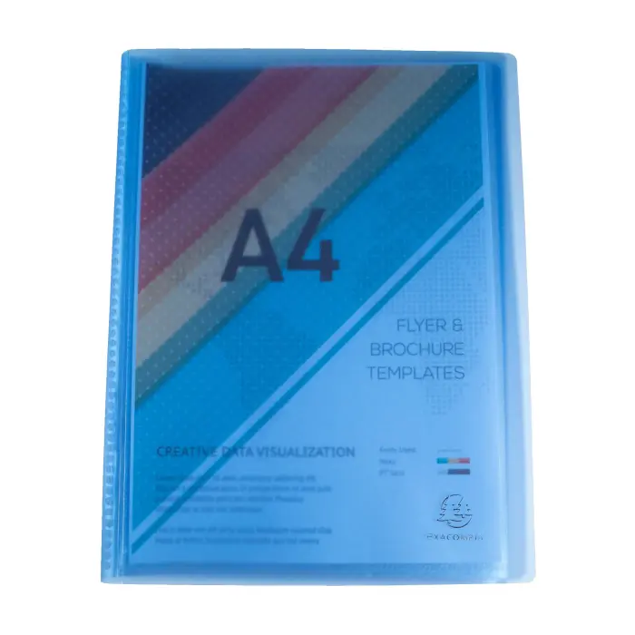 Protège-documents en polypropylène semi rigide Chromaline 200 vues - A4 - Couleurs assorties
