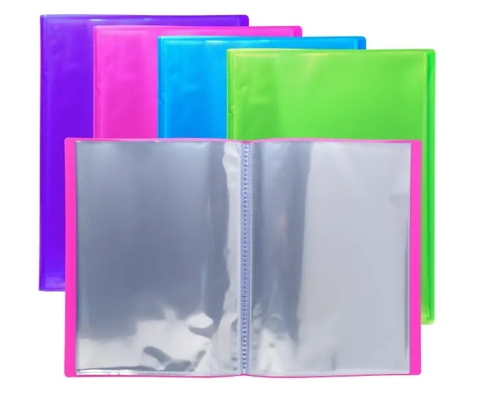 Protège-documents en polypropylène semi rigide IDERAMA PP 120 vues - A4 - Couleurs assorties