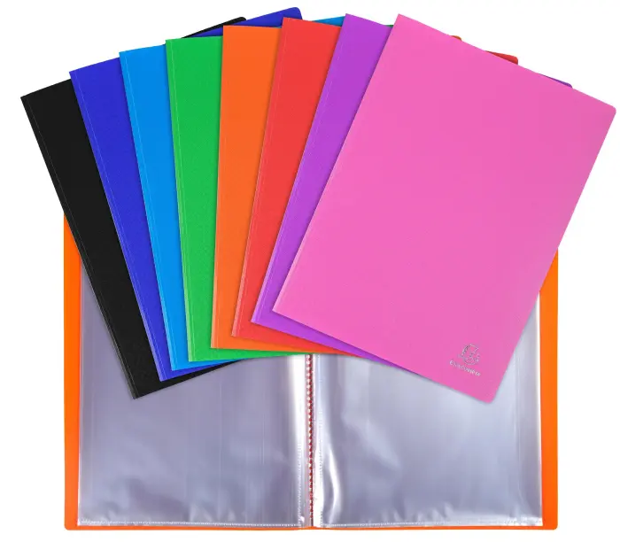Protège-documents en polypropylène 5/10e OPAK pochettes Cristal 200 vues - A4 - Couleurs assorties