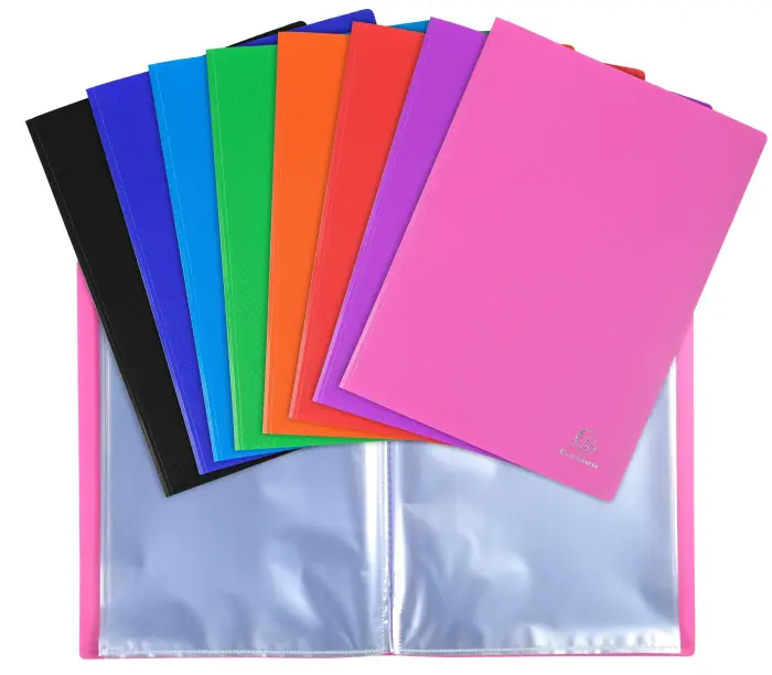 Protège-documents en polypropylène 5/10e OPAK pochettes Cristal 40 vues - A4 - Couleurs assorties