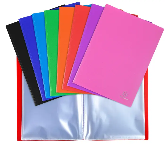 Protège-documents en polypropylène 5/10e OPAK pochettes Cristal 60 vues - A4 - Couleurs assorties