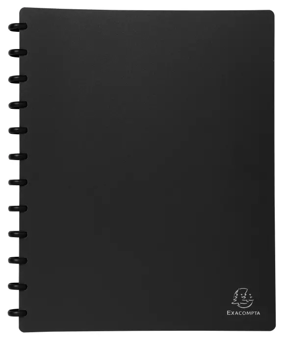 Protège-documents à anneaux et pochettes détachables 60 vues - A4 - Noir