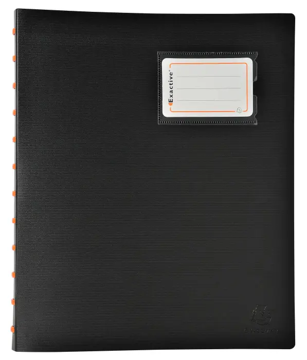 Protège-documents à anneaux avec pochettes détachables - 80 vues Exactive - A4 - Noir
