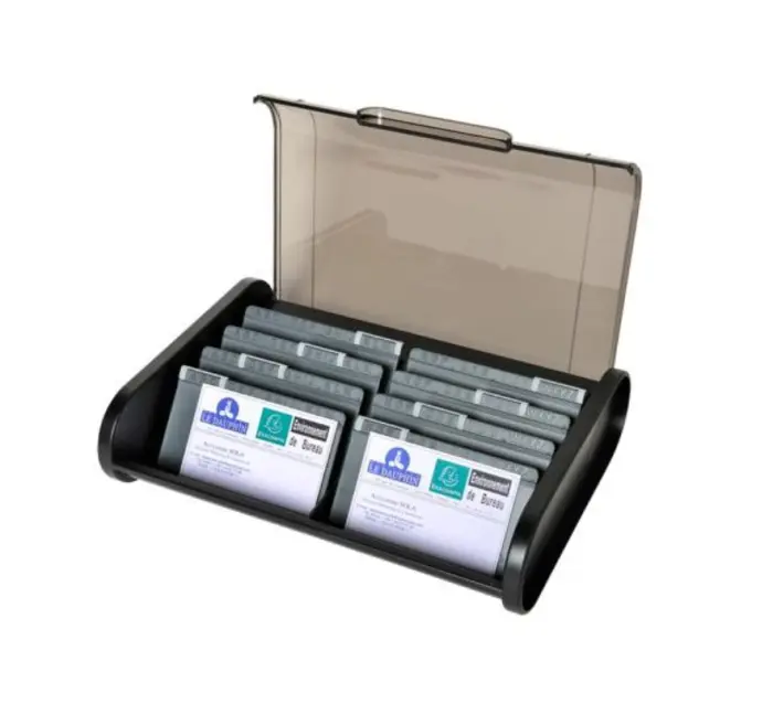 Fichier pour cartes de visite Topline - 60x245x180 mm - Noir