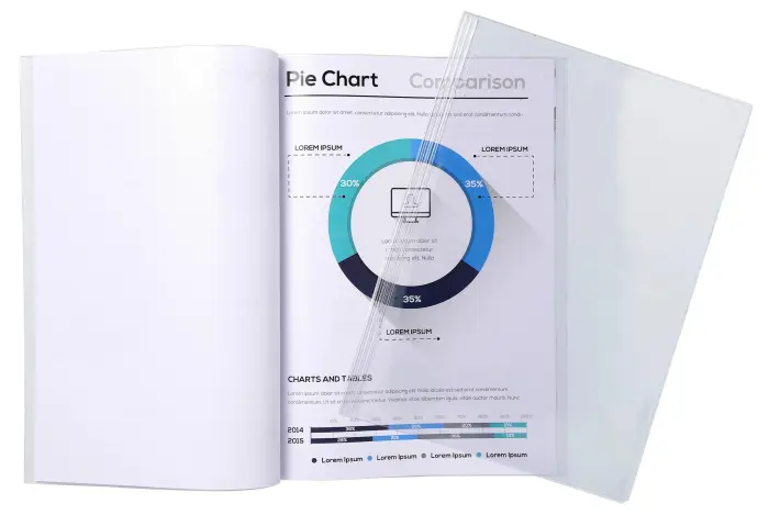 Sachet de 10 chemises de présentation pour relier avec Serodo PVC lisse 20x100e - A4 - Cristal