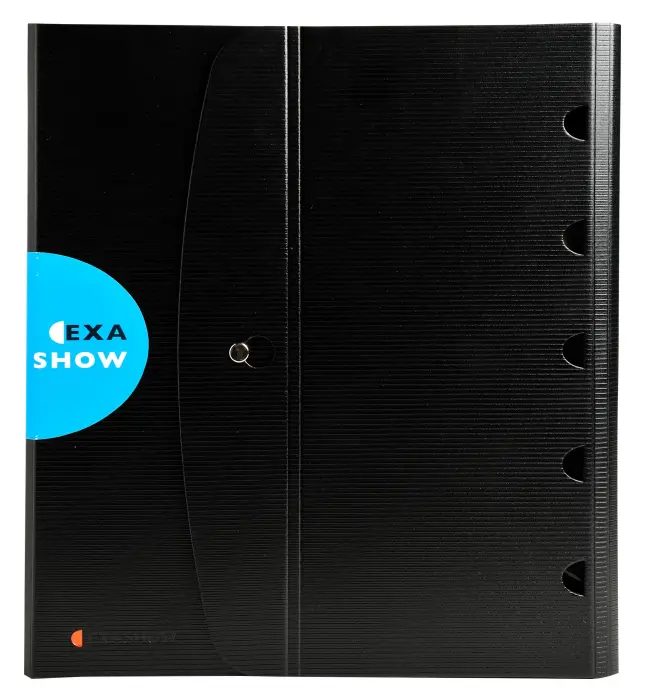 Classeur de présentation Exashow en polypropylène 4 anneaux 30mm Exactive® - A4 - Noir