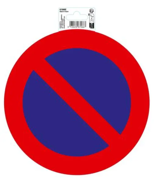 Panneau PVC adhésif antidérapant Interdiction de stationner 20cm - Rouge - New