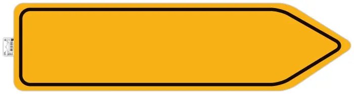 Panneau PVC adhésif antidérapant Circulation obligatoire 100 cm - Jaune