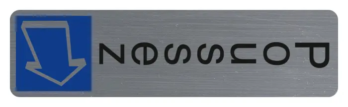 Plaque verticale adhésive imitation aluminium Poussez 4,4x16,5 cm - Gris