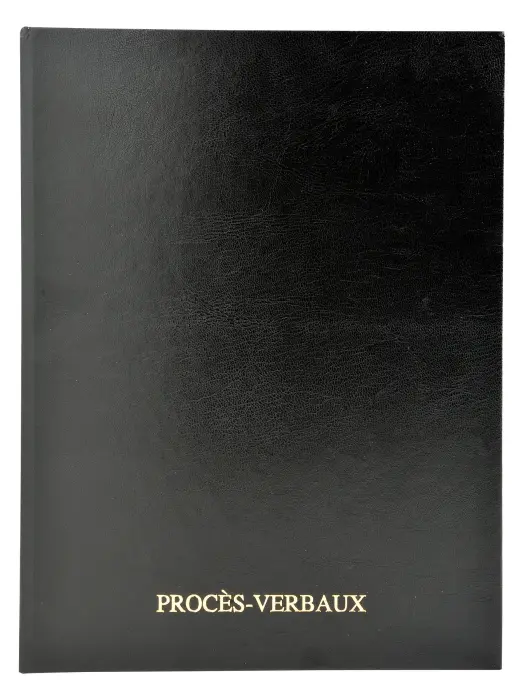 Registre à onglets 32x25cm - Procès-verbaux 200 pages - Noir
