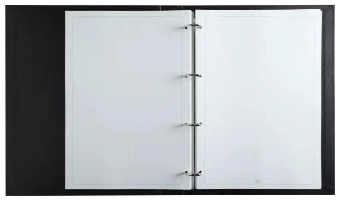 Reliure registre 32x26cm 4 anneaux avec recharge Assemblées Générales - Noir
