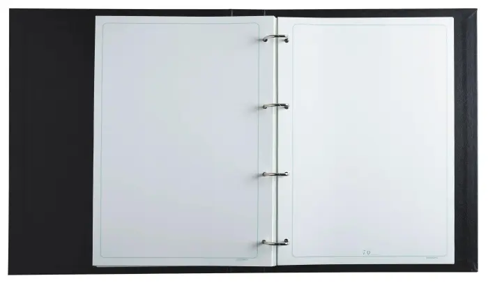 Reliure registre 32x26cm 4 anneaux avec recharge Conseil d'Administration - Noir