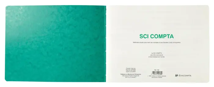 Piqûre 24x32cm - SCI Compta 80 pages - Couleurs assorties