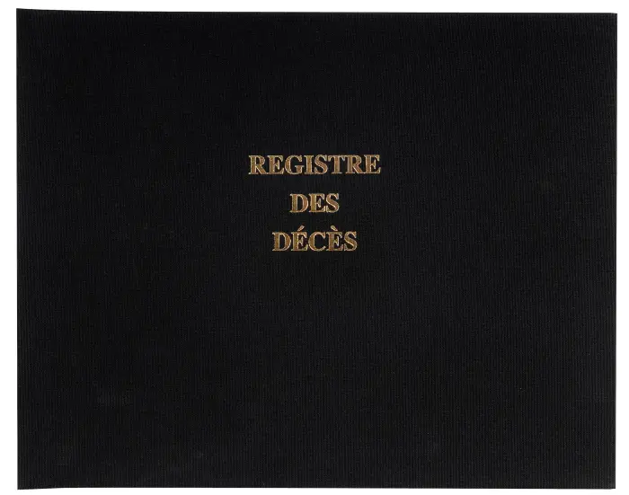 Registre 24x32cm des décès pour les hôpitaux, étab. sociaux (maisons de retraite) ou médico-sociaux - 100 pages