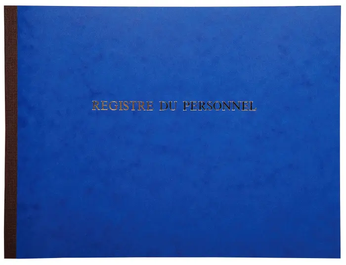 Piqûre 240x320 Registre du personnel 52 pages - Bleu
