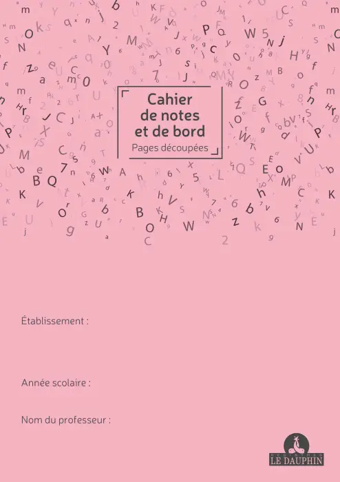 Cahier de notes et de bord du professeur, 297X210, 48 pages - Couleurs assorties