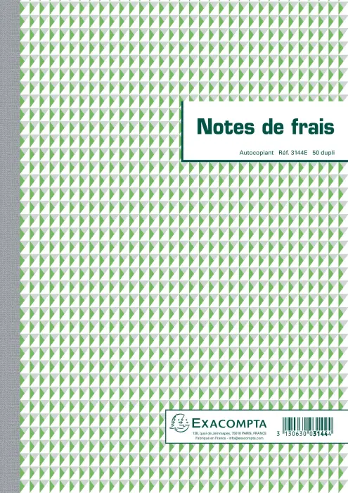 Manifold Note de frais 29,7x21cm 50 feuillets dupli autocopiants