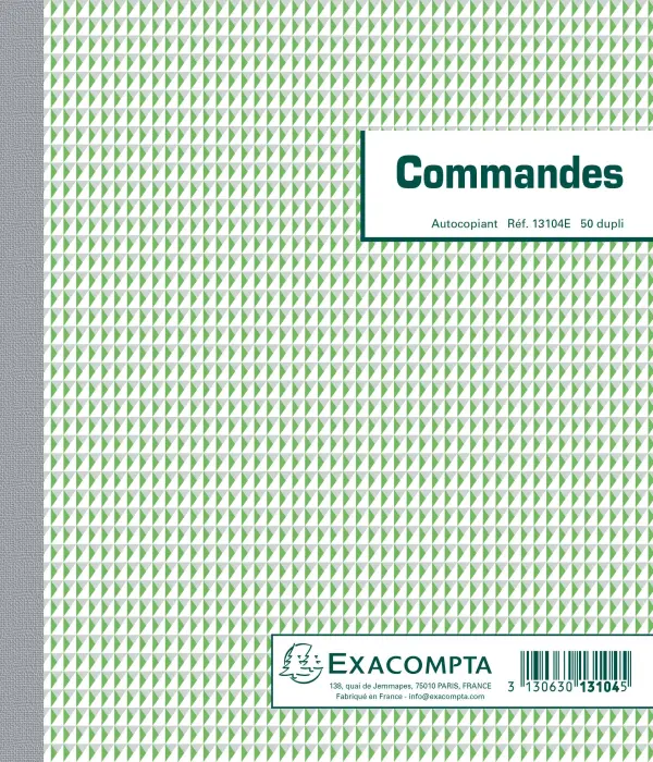 Manifold commandes 21x18cm 50 feuillets dupli autocopiants
