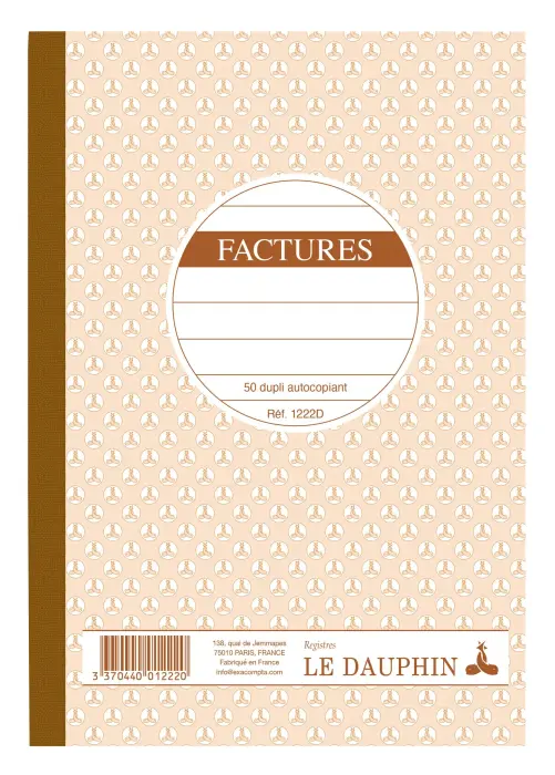Manifold autocopiant 210X148 Factures 50 dupli - Avoine