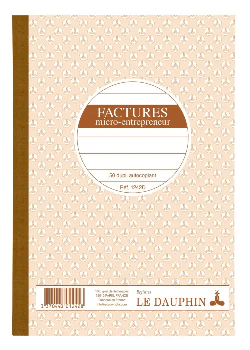 Manifold autocopiant 210X148 Factures auto-entrepreneur 50 dupli - Avoine