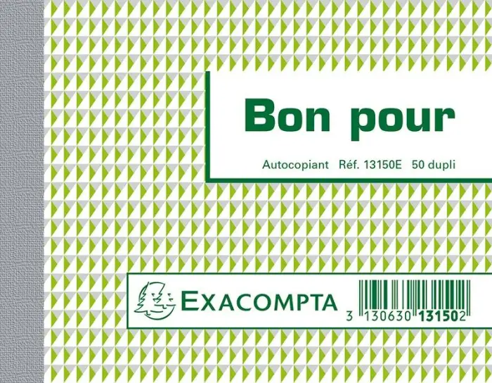 Manifolds Bon pour 10,5x13,5cm - 50 feuillets dupli - Sous film par lot de 5