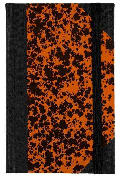 Carnet Marbre 170x110, 192 pages lignées - Orange