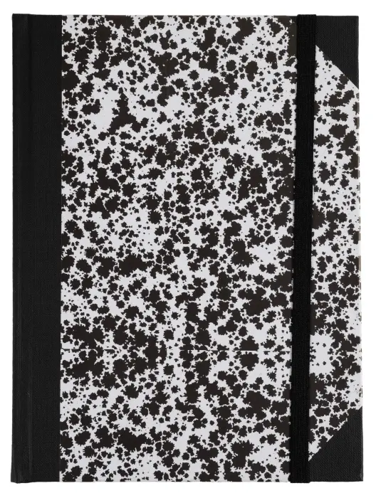 Carnet Marbre 220x170, 192 pages lignées - Blanc