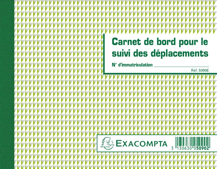 Carnet de bord pour le suivi des déplacements - Format 14,8x19 cm