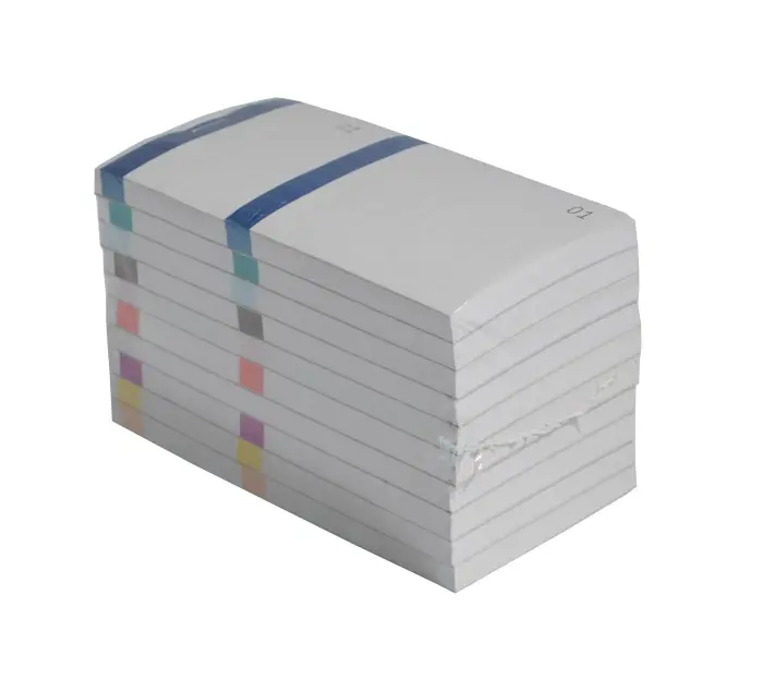 Bloc vendeur à bande couleur 100 feuillets double numérotage - Format 6 ,6x13,5 cm - Couleurs assorties