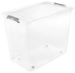 keeeper Boîte de rangement "leo", 74 litres, transparent
