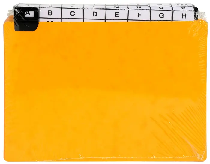 Paquet de 24 guides alphabétiques en carte à onglets métalliques, pour fiches 148x210mm - Noir