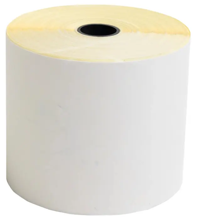 Bobine pour tickets de carte bancaire 57x70 mm - 2 plis chimique autocopiant 57g/m2